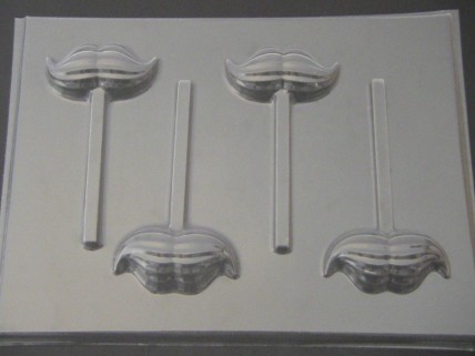 3551 Mustache Chocolate or Hard Candy Lollipop Mold